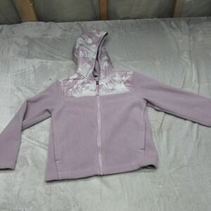 North Face Jacket Youth XS‎ Pink Fleece Hoodie Full Zip Everyday Outdoor Hybrid